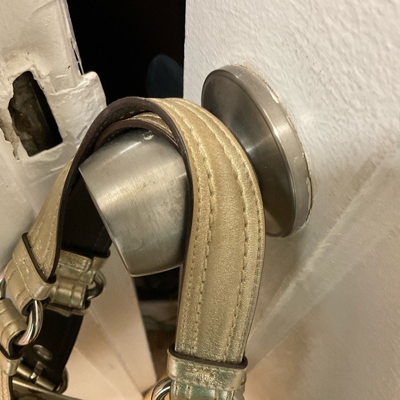 Coach Vintage Signature C Brown Denim Leather Ziptop Tote F12317 - Picture 8 of 8